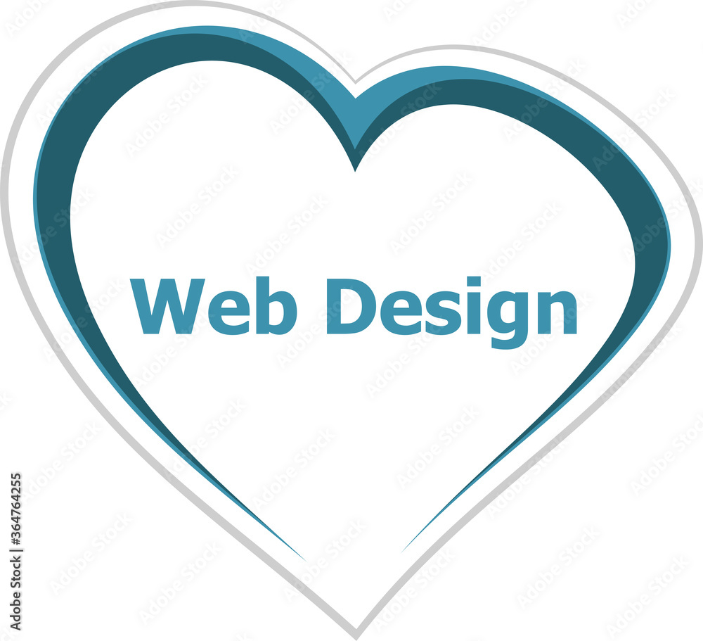 Text Web Design. It concept