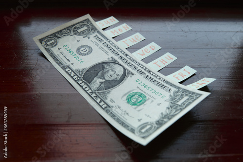 Cuadro en lienzo one dollar bill with stickers