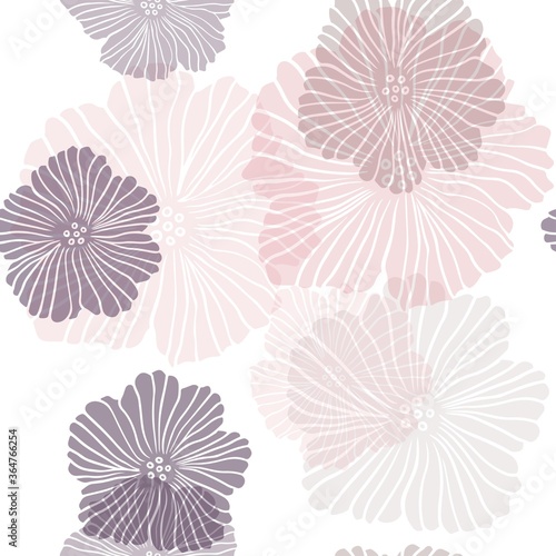 Dark Blue, Red vector seamless natural artwork with flowers. Modern abstract illustration with flowers. Pattern for trendy fabric, wallpapers.