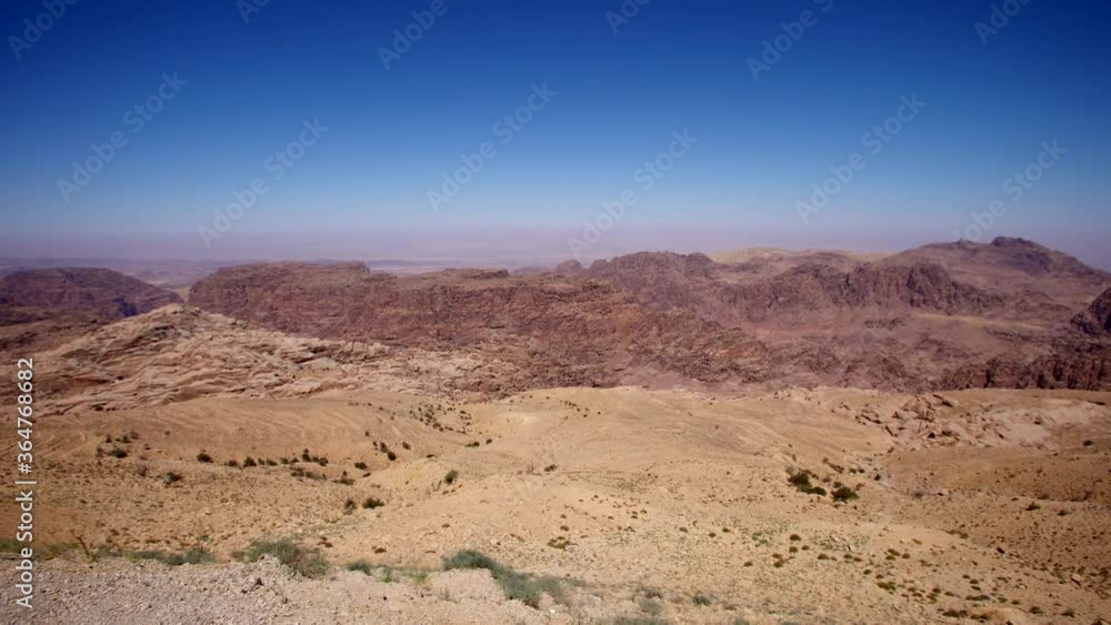 Nebi Harun mountain - the mountain of the prophet Aharon, Jordan. Desert landscape close to Petra. Nebi Harun mountain - the mountain of the prophet Aharon, Jordan. Desert landscape close to Petra.
