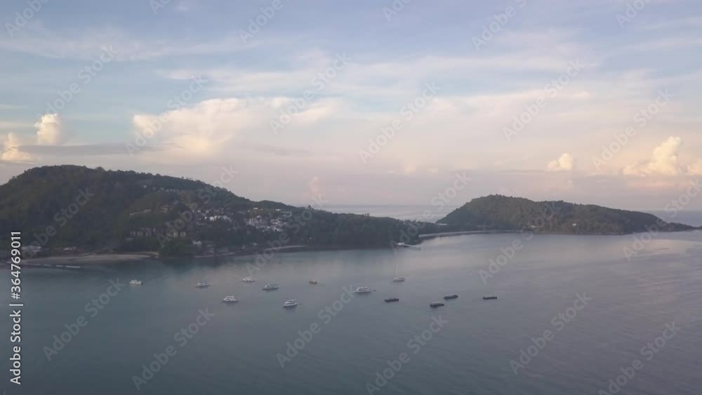 beautiful aerial shot of open bay with boats beautiful aerial shot of open bay with boats