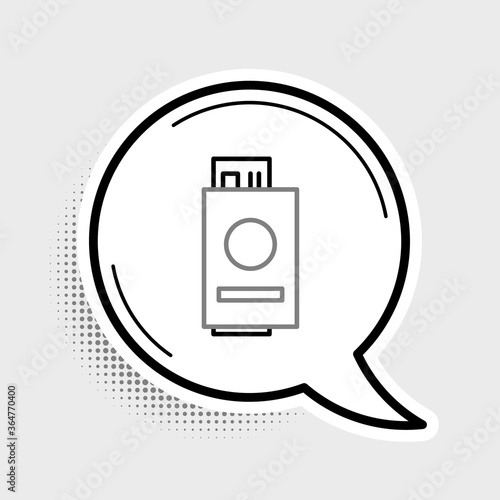 Line Passport with ticket icon isolated on grey background. Identification Document. Concept travel and tourism. Colorful outline concept. Vector.