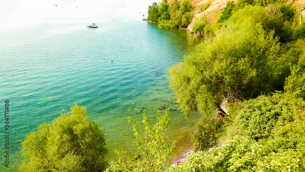 Coastal area of Ochrid Lake, Macedonia.