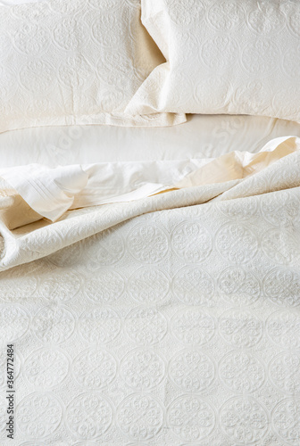 empty white bed