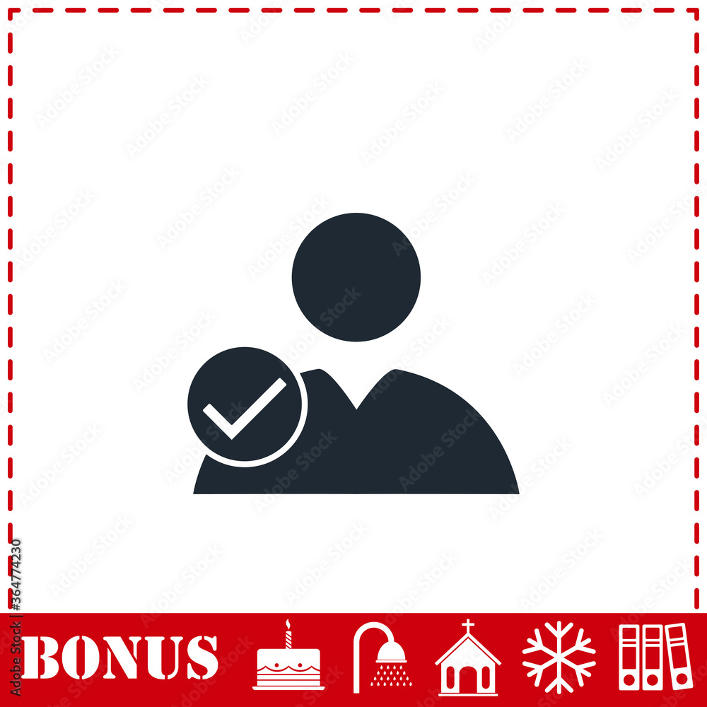 User check icon flat User check icon flat