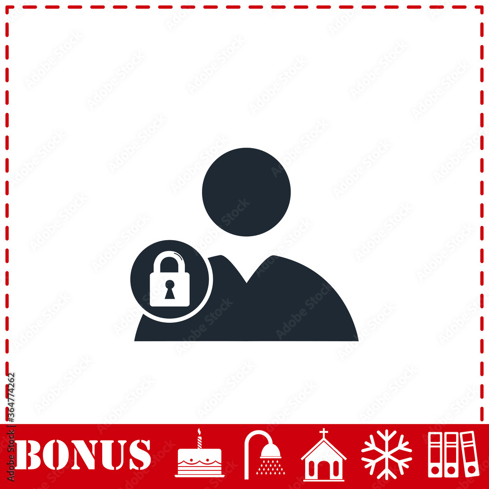 Block user icon flat Block user icon flat
