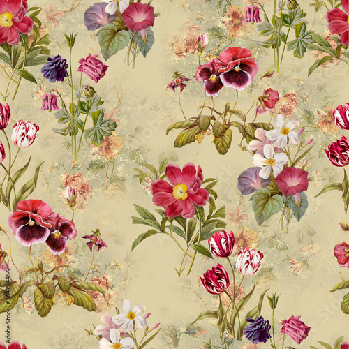 seamless pattern with flowers