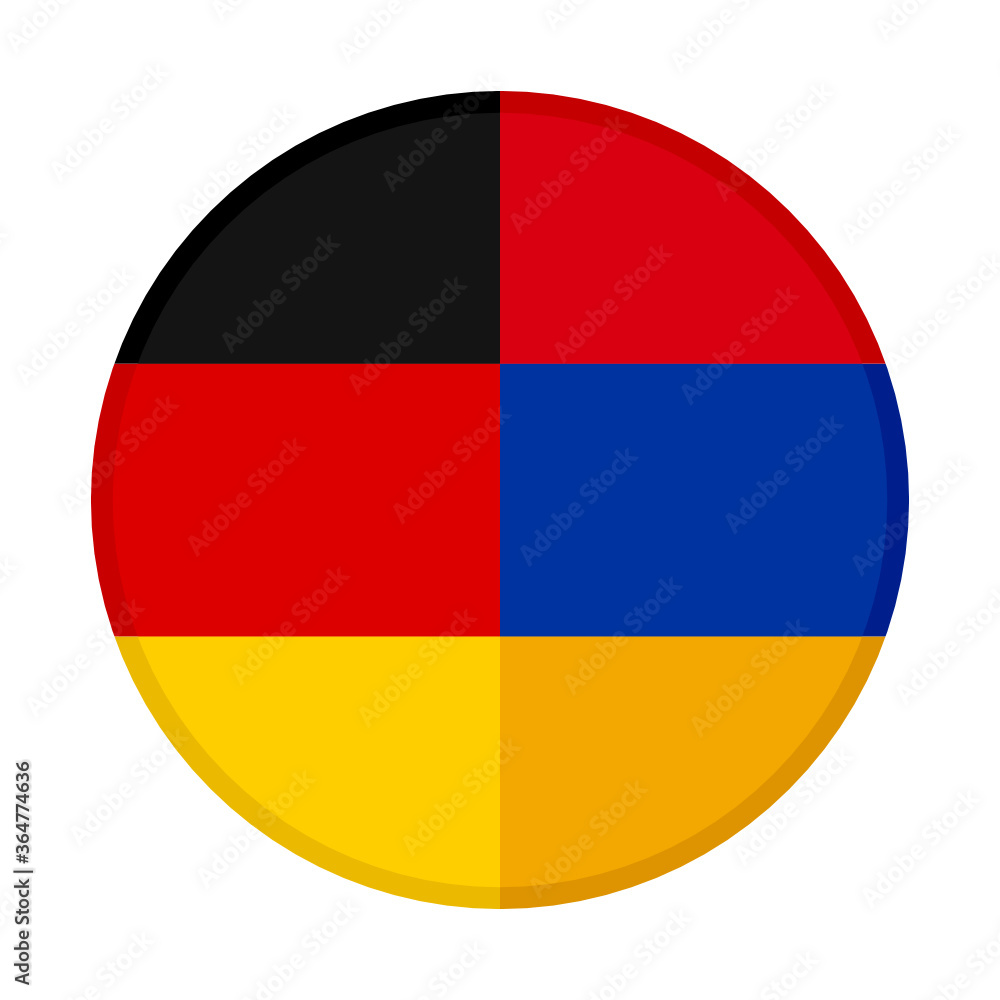 round icon with germany and armenia flags, isolated on white background
round icon with germany and armenia flags, isolated on white background