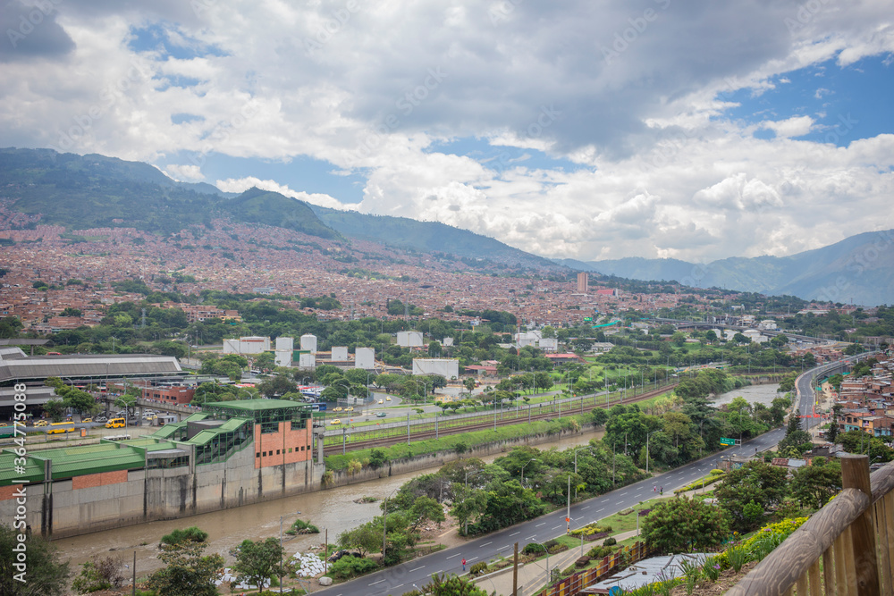 Obraz premium Medellin, Antioquia / Colombia July 17, 2016 transport terminal Medellin