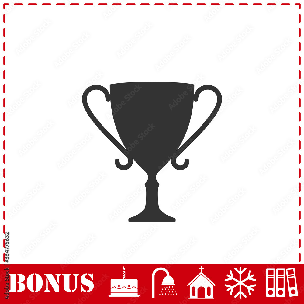 Cup trophy icon flat Cup trophy icon flat