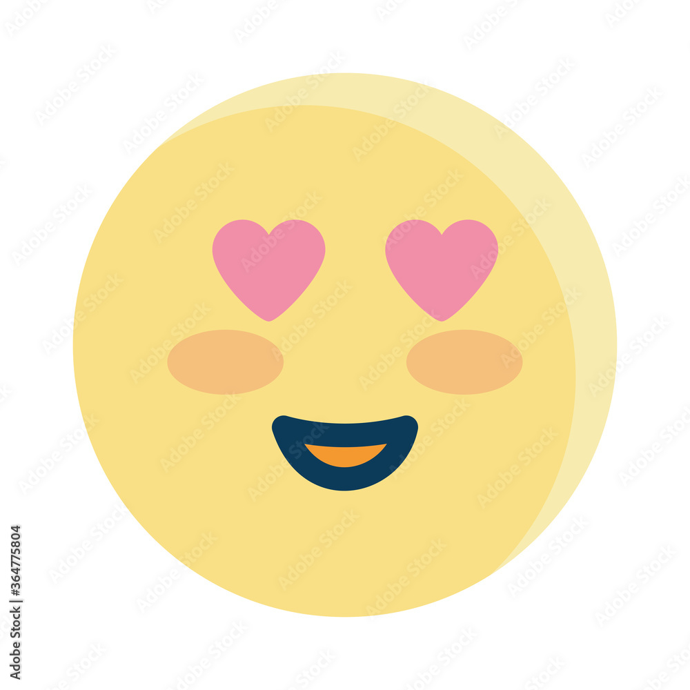 Isolated in love emoji vector design Isolated in love emoji vector design