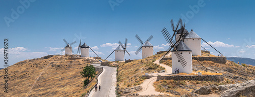 Windmills, Don Quijote de la Mancha. Consuegra (España) Panorama photo