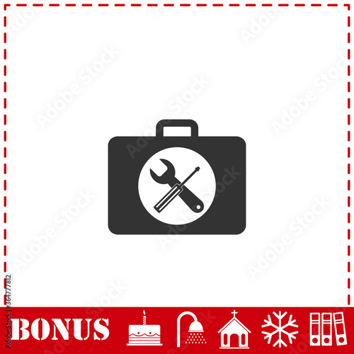 Toolbox icon flat