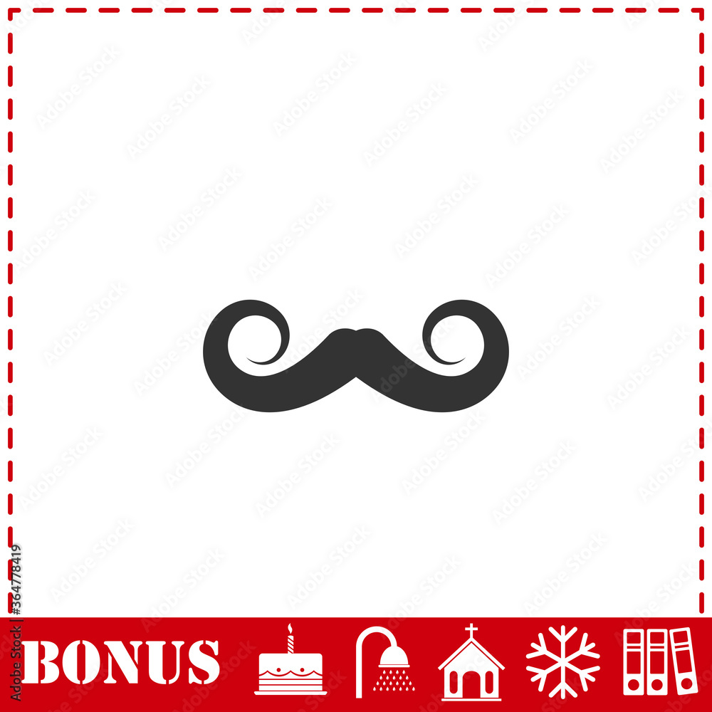 Whiskers icon flat Whiskers icon flat