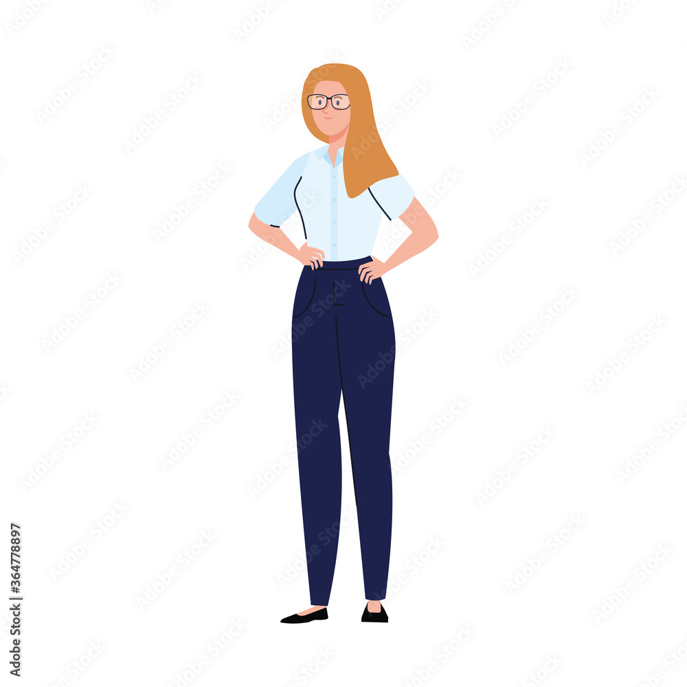 businesswoman with glasses design, Workers occupation and jobs theme Vector illustration businesswoman with glasses design, Workers occupation and jobs theme Vector illustration