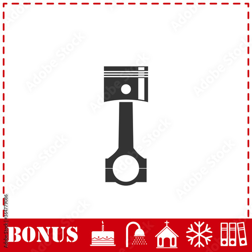 Piston icon flat