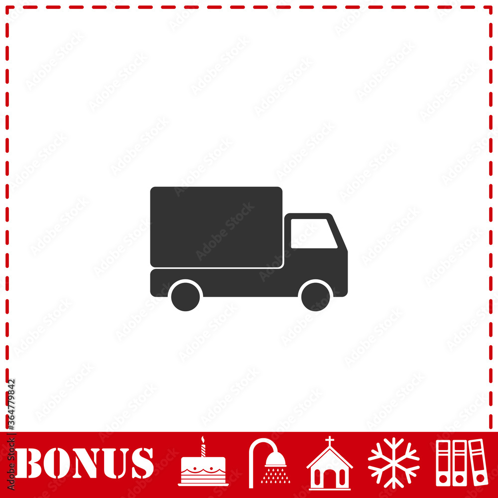 Truck icon flat Truck icon flat