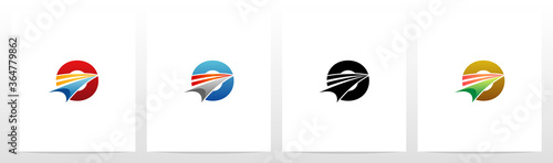 Swoosh Arrow On Letter Logo Design O