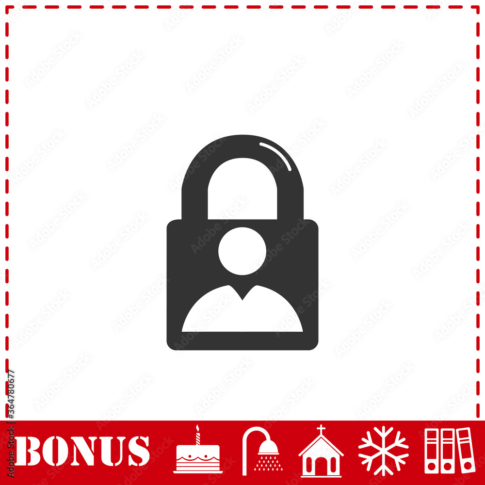 Authenticate icon flat