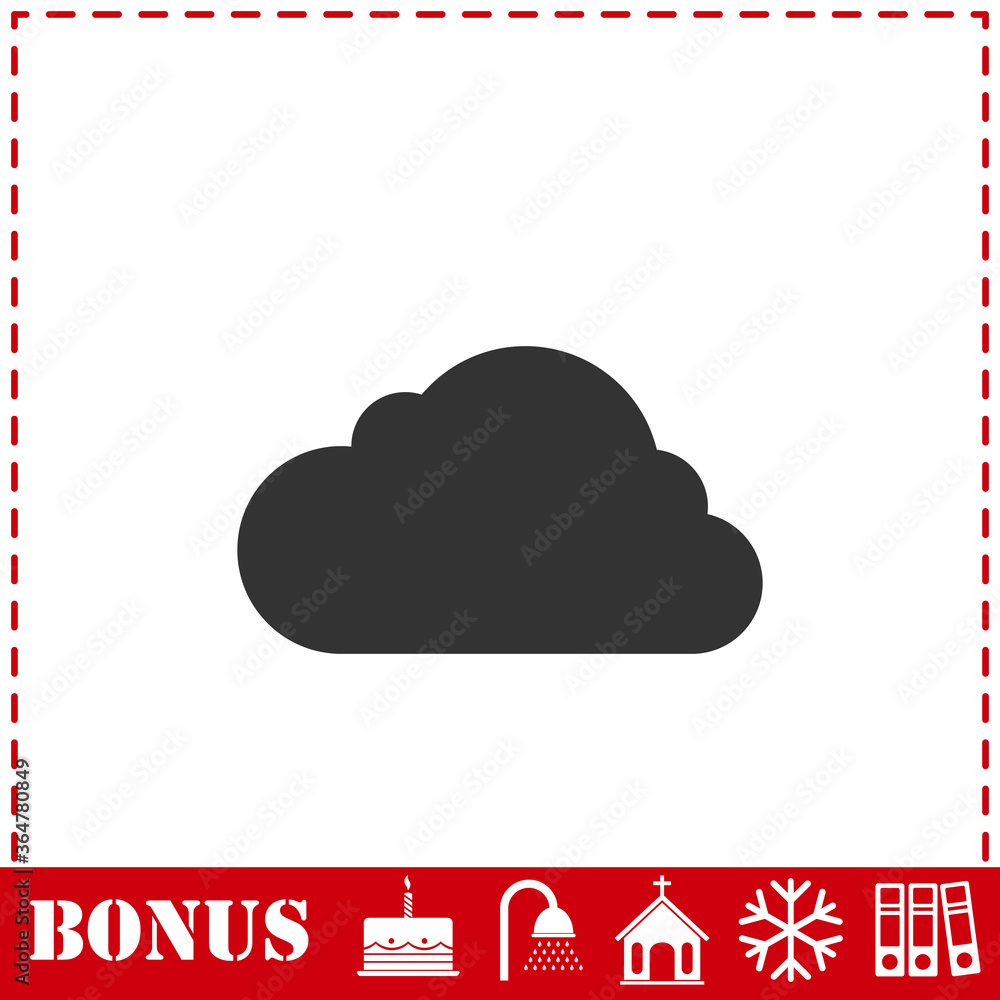Cloud icon flat Cloud icon flat