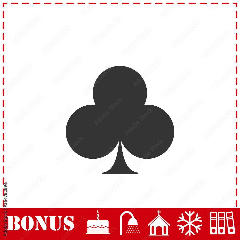 Club card icon flat Club card icon flat