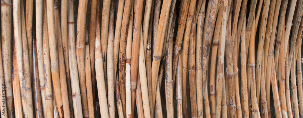 Brown wood weave together alternately. Brown wood weave together alternately.