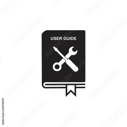 User guide book icon. manual user book vector icon for web design isolated on white background