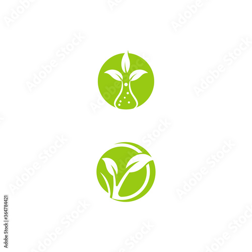 Leaf ecology Logo Template vector