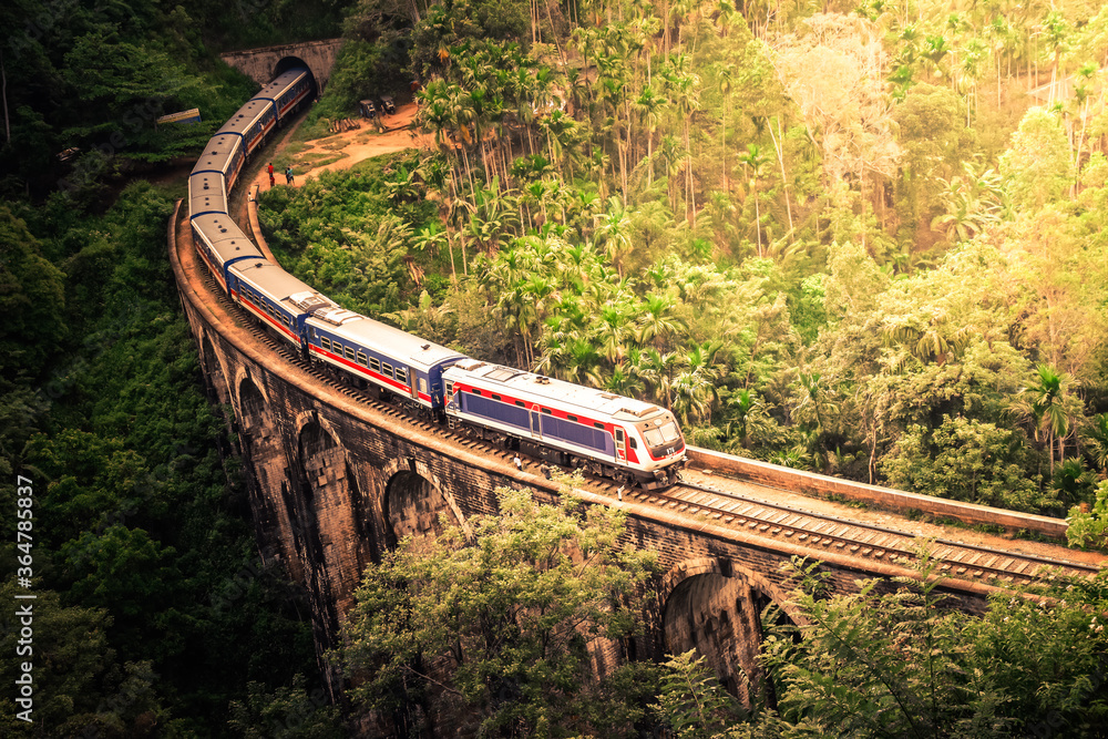 Scenic Train Ride in Ella over the world renowned nine arches bridge demodara through beautiful