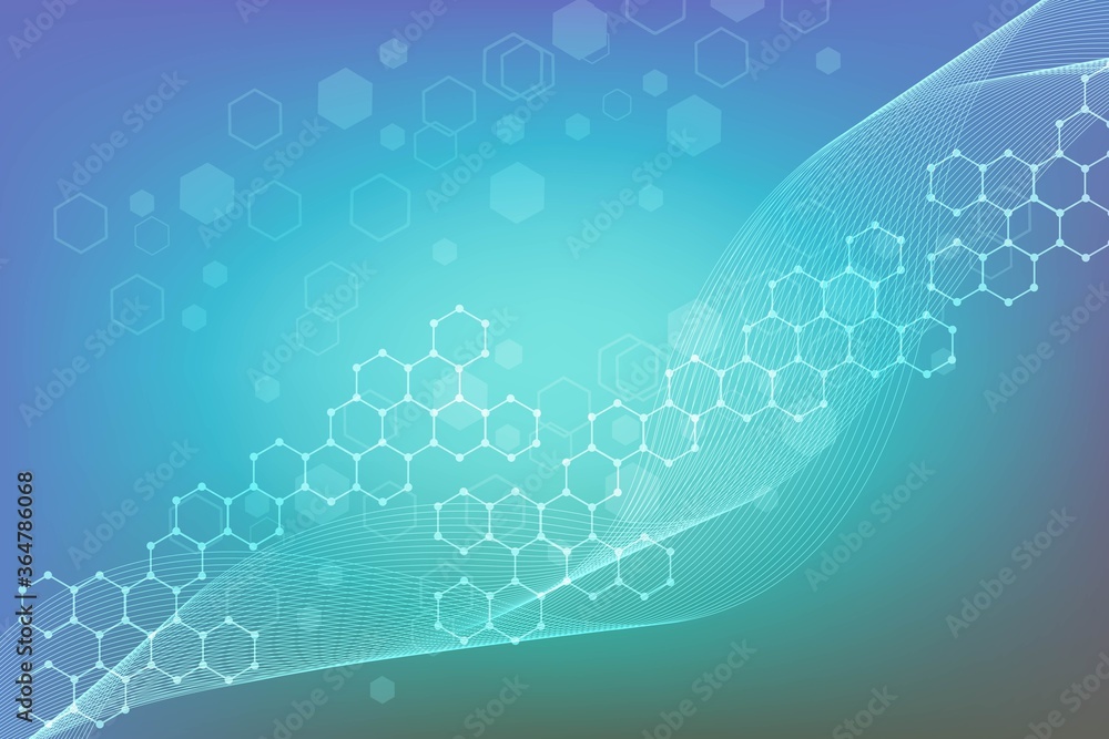 Science network pattern, connecting lines and dots. Technology hexagons structure or molecular connect elements. Science network pattern, connecting lines and dots. Technology hexagons structure or molecular connect elements.