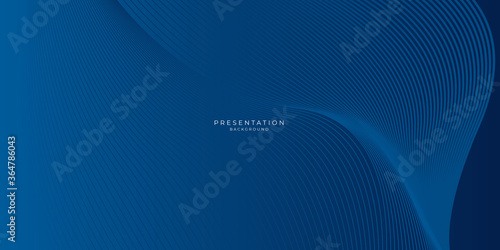 Modern blue black backgrounds with abstract elements and dynamic shapes. Compositions of colored wavy curve lines spots. Vector illustration.