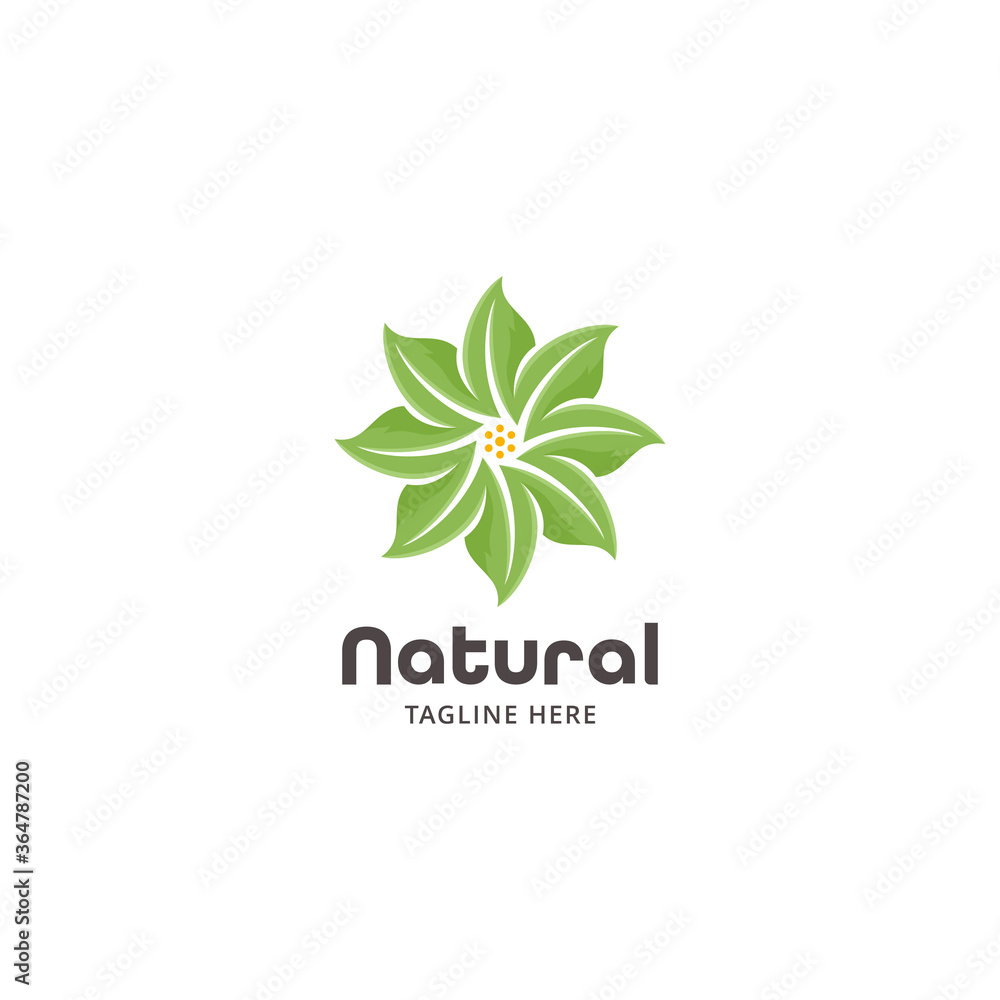 Simple and Modern Flower Logo Template Simple and Modern Flower Logo Template
