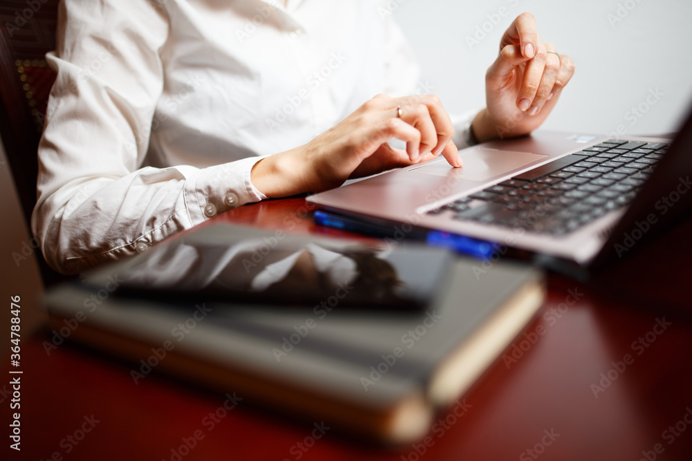 Female hands with laptop Female hands with laptop
