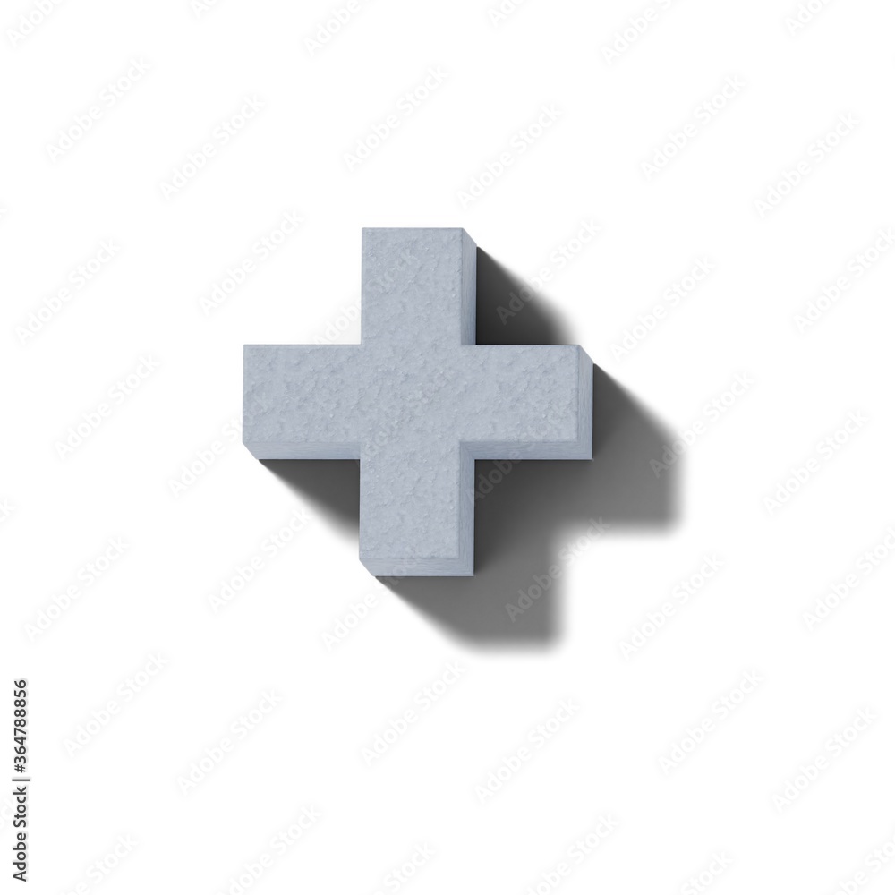Fototapeta premium リアルな氷のブロックのプラス記号