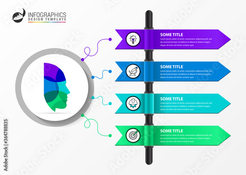 Infographic design template. Creative concept with 4 steps