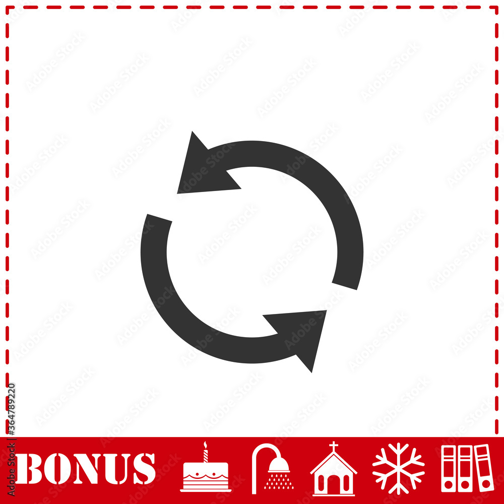Recycle arrow icon flat Recycle arrow icon flat
