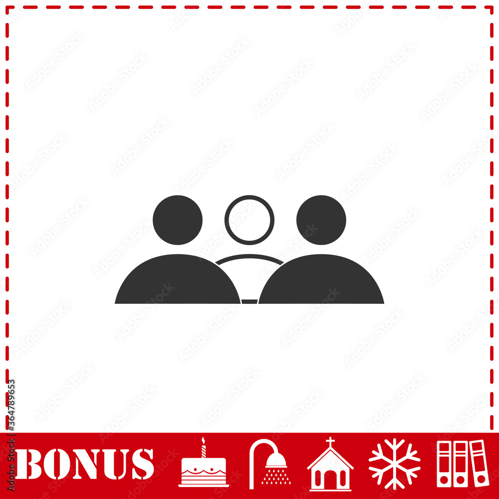 Group people icon flat Group people icon flat