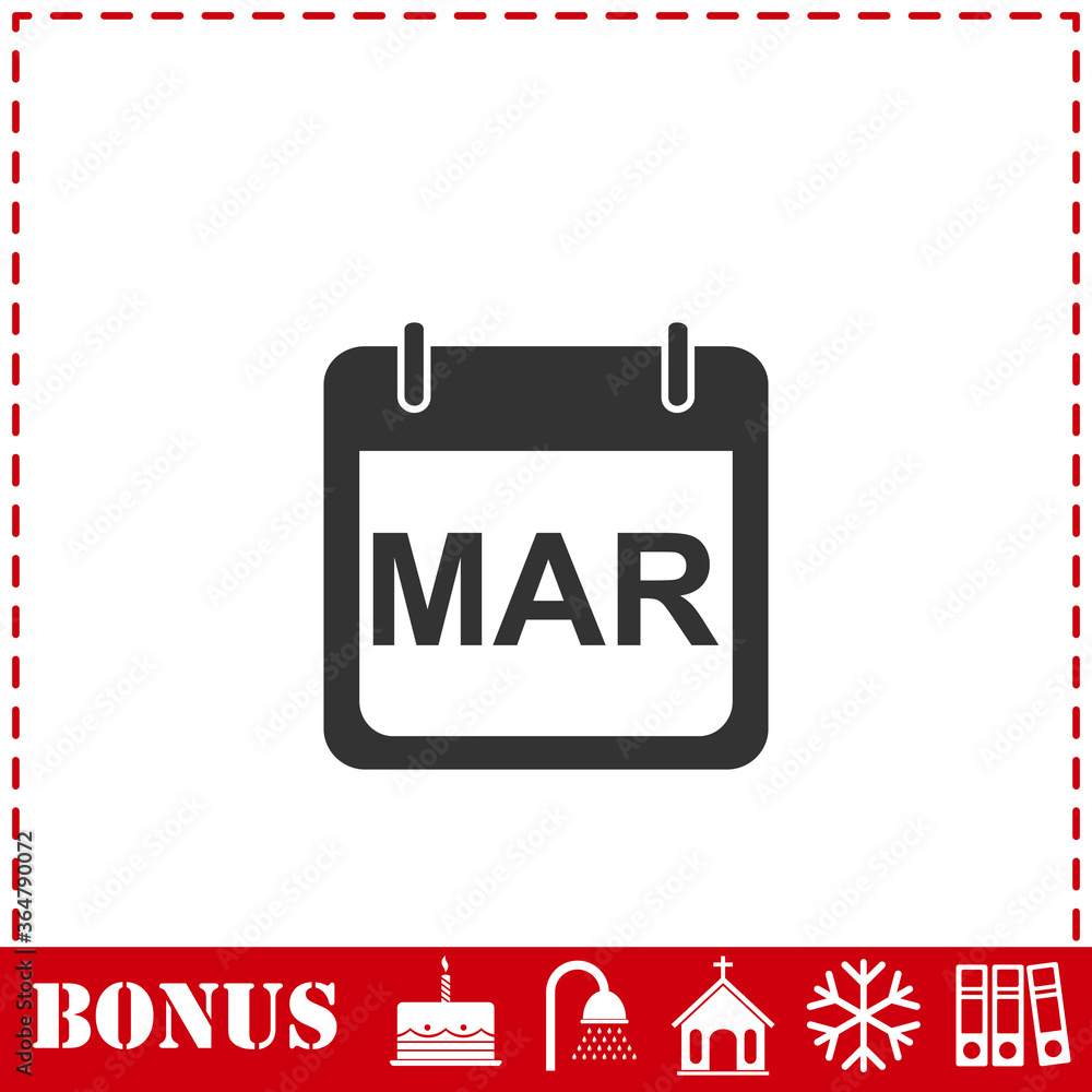 Calendar icon flat Calendar icon flat