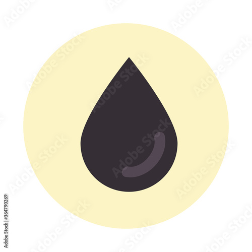 black drop design, Energy fuel technology power industrial production and petroleum theme Vector illustration