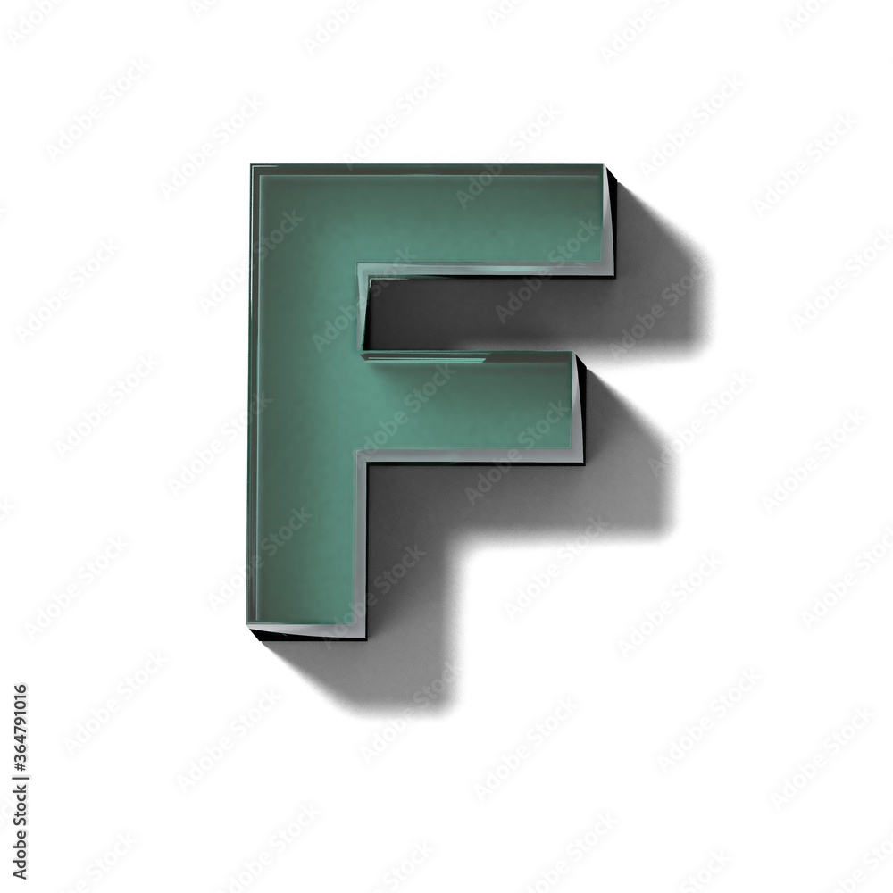 リアルなガラスのブロックのF リアルなガラスのブロックのF
