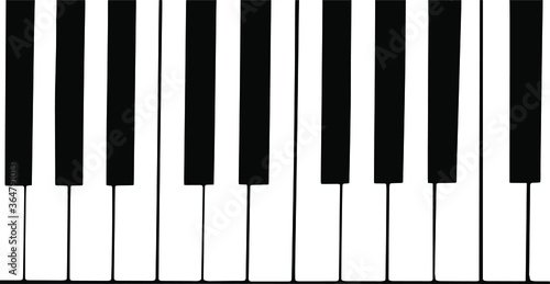 Black and white piano keys.