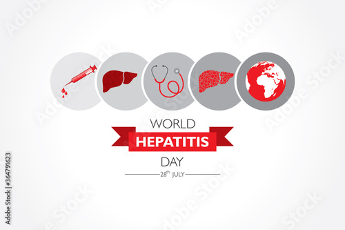Vector Illustration,poster or banner of World Hepatitis Day observed on 28 July