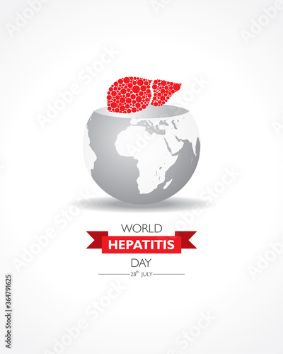 Vector Illustration,poster or banner of World Hepatitis Day observed on 28 July