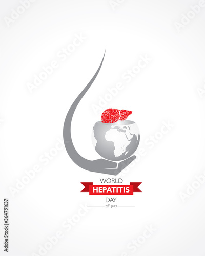 Vector Illustration,poster or banner of World Hepatitis Day observed on 28 July