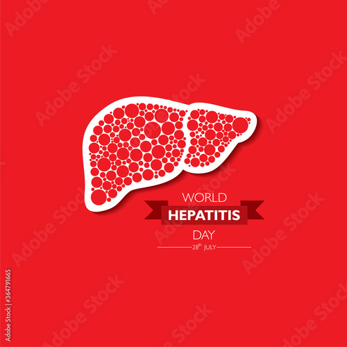 Vector Illustration,poster or banner of World Hepatitis Day observed on 28 July