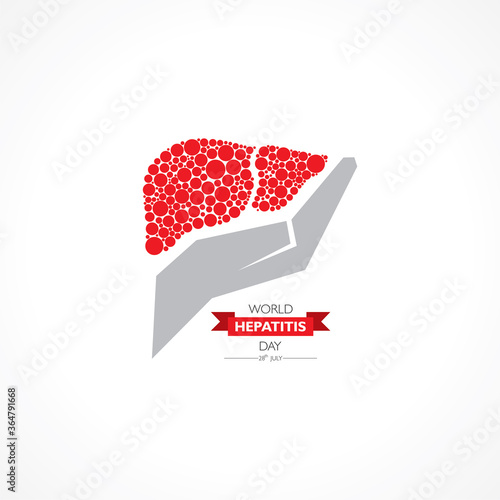 Vector Illustration,poster or banner of World Hepatitis Day observed on 28 July