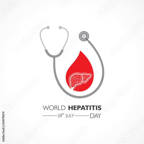 Vector Illustration,poster or banner of World Hepatitis Day observed on 28 July