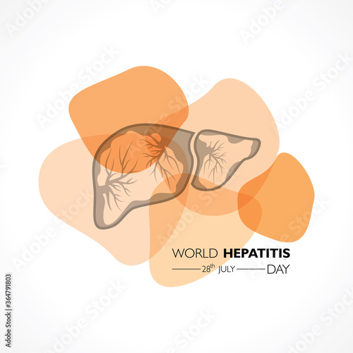 Vector Illustration,poster or banner of World Hepatitis Day observed on 28 July