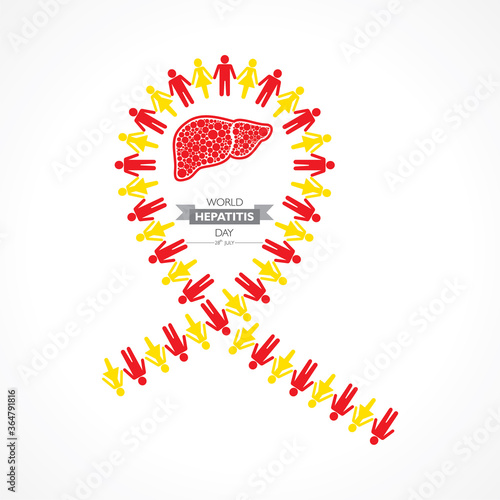 Vector Illustration,poster or banner of World Hepatitis Day observed on 28 July