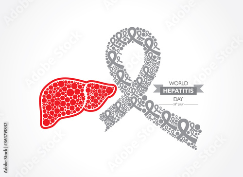 Vector Illustration,poster or banner of World Hepatitis Day observed on 28 July
